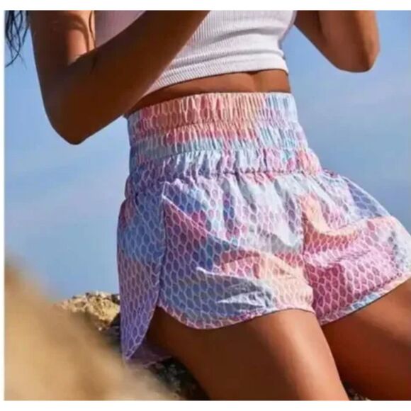 FP Movement Free People The Way Home Shorts Multicolor Logo Women Small - Picture 1 of 9